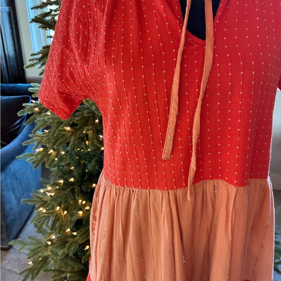 Ace & Jig orange and Peach Tiered Maxi Dress - Picture 2 of 5